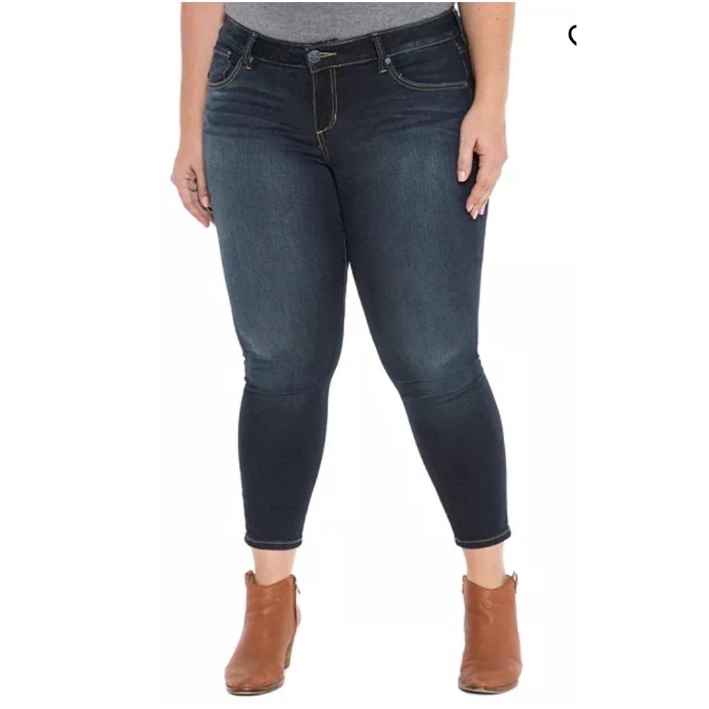 SLINK JEANS Women Ankle Jeggings Dark Wash‎ 16 Stretch 
Comfort New With Tags